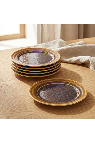 Güral Porselen Valeron 6 Pieces 27 cm Serving Plate Reactive Saura 137