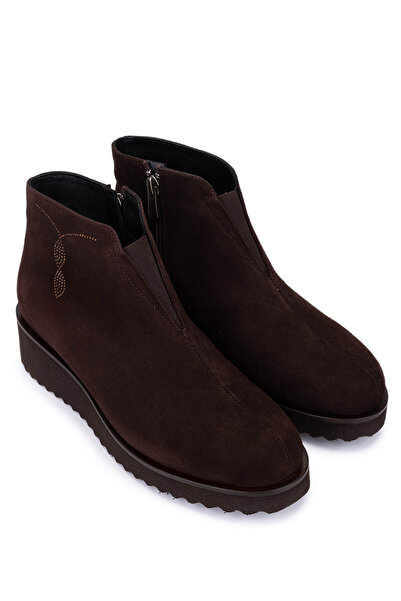 Tamer Tanca Kadın Hakiki Deri Kahverengi Süet Casual Bot