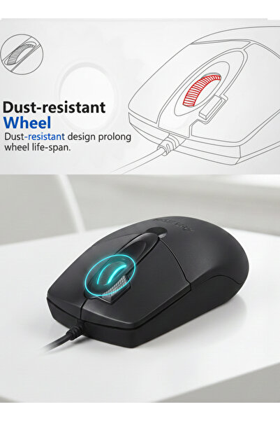 A4 Tech OP-730D 2X Click Optical 3D Mouse, Hyper Fast Scrolling, 1000 DPI Precision, 4-Way Smart Wheel