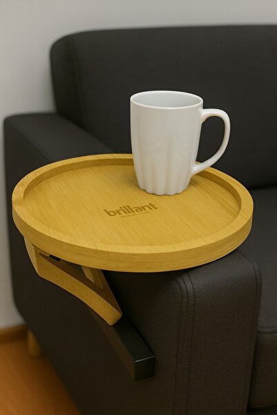Brillant 1Brillant Round Foldable Bamboo Breakfast and Serving Tray – Overbed...