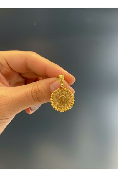 kuyumcu nurettin 4.50 gr (GRAM) Dorikalı Çeyrek Kolye Ucu 22 Ayar Altın