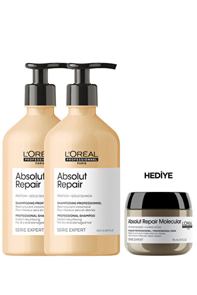 L'oreal Professionnel Serie Expert Absolut Repair Yıpranmış Saçlar Için Onarıcı Şampuan 500 Ml X2
