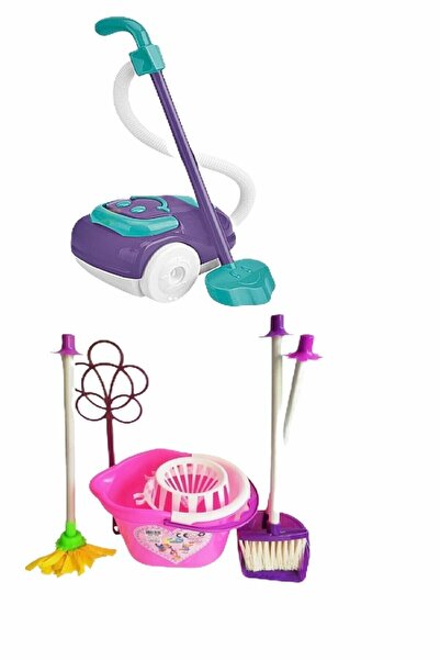 Genel Markalar Oyuncak Temizlik Seti Ve Oyuncak Elektrik Süpürgesi 2 Ürün Bir...