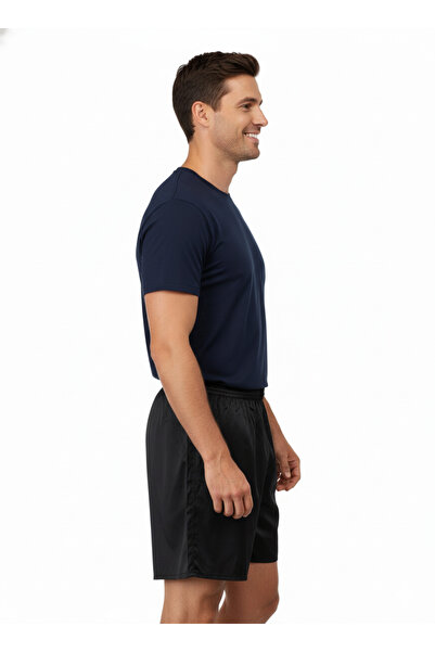 Oppland Men's Satin Fabric Shorts Solid Color Elastic Waistband No Pockets Relaxed Fit Lightweight Fabric