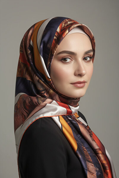 İpekal وشاح منقوش بالزهور بلونين - 4 تصاميم