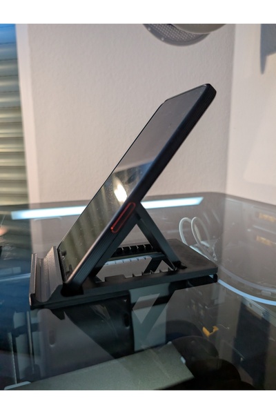 Rafine Studio 3D Siyah Katlanabilir Çok Açılı Tablet ve Telefon Standı – Ayar...