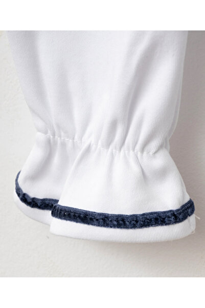 ATELİER GİZEM Baby Boy Sailor Jumpsuit White Navy Blue