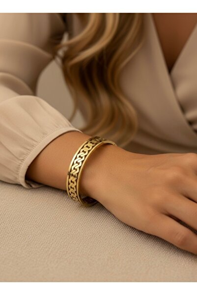 İNN JEWELLERY Çelik Kelepçe Bileklik Kararmaz Desenli Figürlü (2 YIL İTHALATÇ...