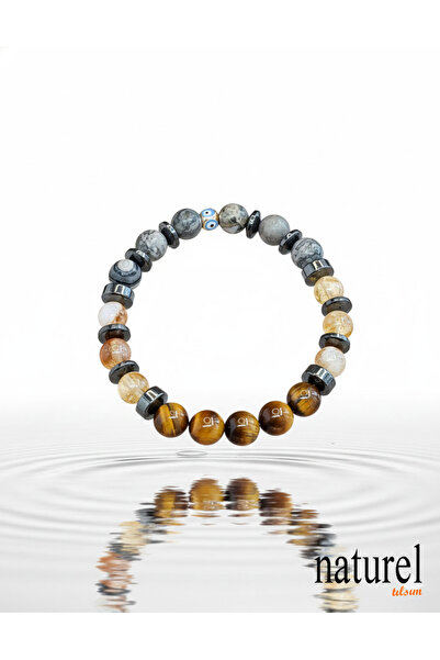 Naturel Tılsım Original Virgo Zodiac Natural Stone Bracelet