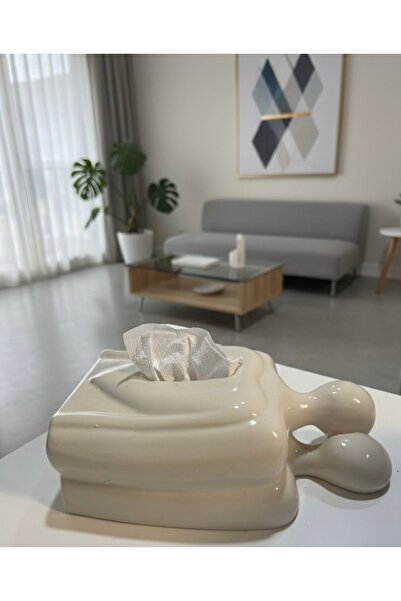 the wheel "Bubbles" design napkin cover - handmade from white concrete stone