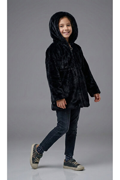 Pampal Palton de pluș căptușit cu cu glugă straturi cu talie elastică pentru ...