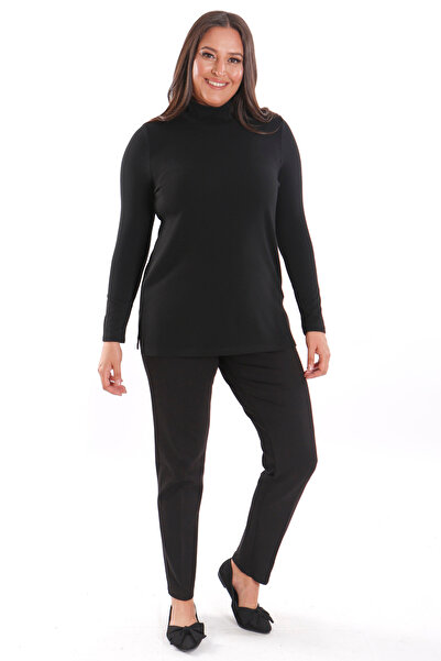 Metpoint Великий розмір, напіврибальський чорний трикотаж