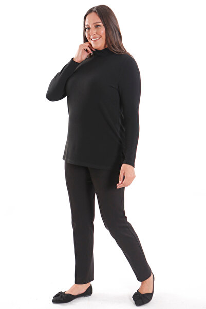 Metpoint Великий розмір, напіврибальський чорний трикотаж