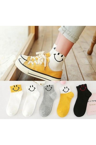 SBA SOCKS مجموعة من 5 جوارب تنس نسائية قطنية متعددة الألوان