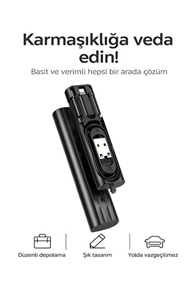 ÇELİKWORK 7 in 1 Çok İşlevli Type-C USB Micro Lightning Dönüştürücü Seyahat S...