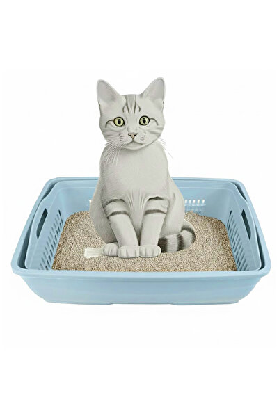 Petozi Açık Elekli Kedi Tuvaleti 37x49x17 cm