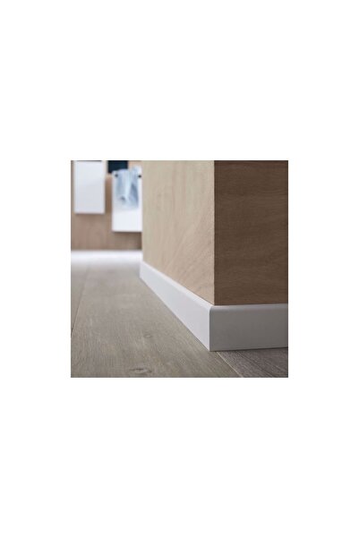 Emek Yapı Laminant Parke Düz Model Süpürgelik 8cm Lake Beyaz F501