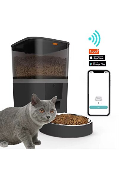 AMYMAT Pro Automatic Food Dispenser for Dogs & Cats, 6L, Stainless Bowl