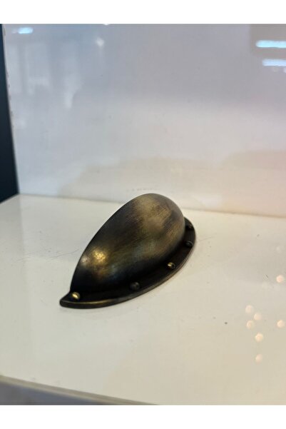 Emaks Dish Metal Handle 64mm Antique Yellow Cabinet Cover Modern Drawer Furniture Tv Unit Nightstand Tas Mussel