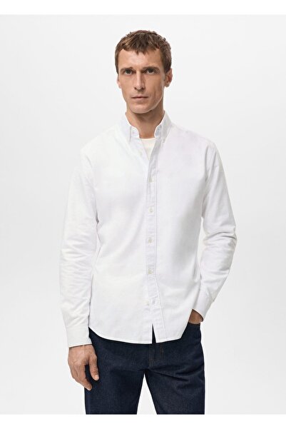 MANGO Man %100 pamuklu Oxford gömlek