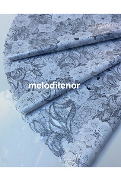 TNR Transparent Coating White Flower Leaf Pattern Non-Slip Wipeable Pvc Round Oilcloth Tablecloth