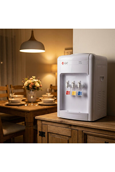 DLC برادة ماء طاولة بقوة 580 واط و بثلاث حنفيات للماء الحار والبارد والعادي ، DLC-711