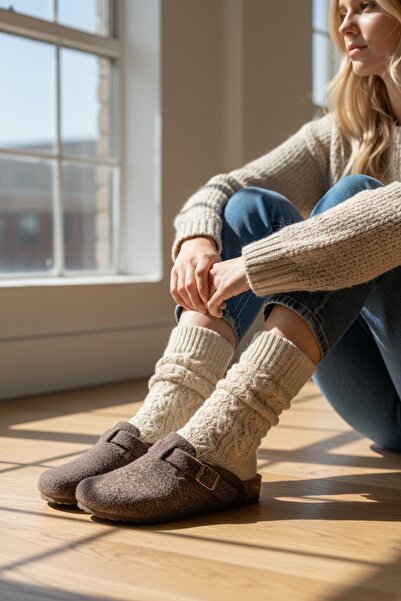 Land of Cork Sabo Закриті унісекс анатомічні тапочки з натуральною підошвою з натурального фетру