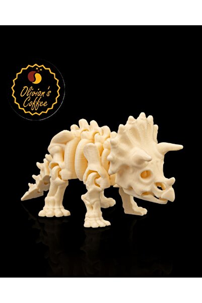 Olivians Coffee Olivian's 6 Adet Flex-Esnek Dinazor İskelet Fosili Seti(Ten)