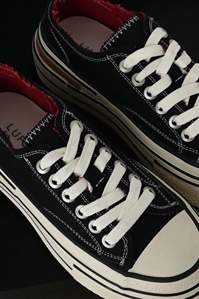 Lufian 121230039 Elena Canvas Unisex Sneaker Shoes Black