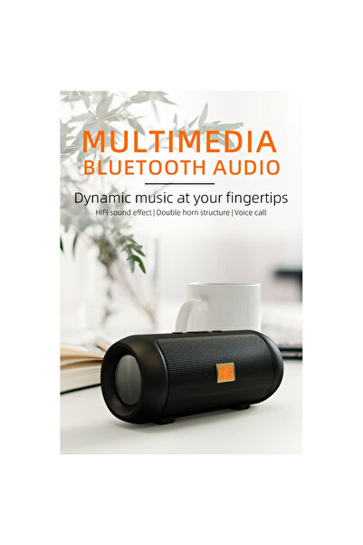 MeK Fine MG75 Portable Wireless Speaker - TWS Bluetooth, 360° Sound, IPX5, TF/USB, MicroSD, 12h, Bl