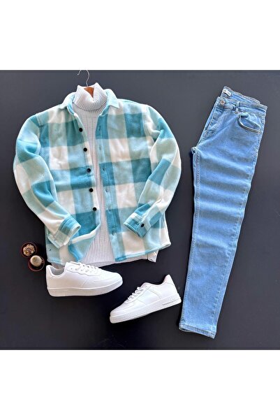 giyimadam16 Fleece Shirt + Slim Fit Pants + Sweater Men