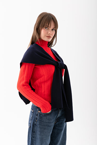 Wega Moda Κασκόλ με τετράγωνα σχέδια - Αθλητικό πλεκτό κασκόλ πλεκτό στον ώμο...