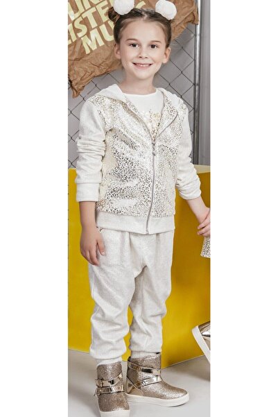 Pamina Girl's Winter Hooded Stylish Tracksuit Top and Bottom Set of 2