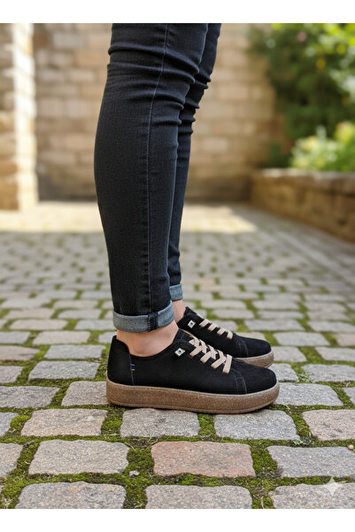 Henne Classic Shoes Orthopedic Genuine Leather Suede Black