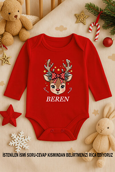 MODA Personalized New Year's Christmas B Printed Cotton Long Sleeve Snap Fast...