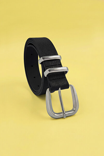 Milleniva حزام نسائي أسود ذو جسر مزدوج