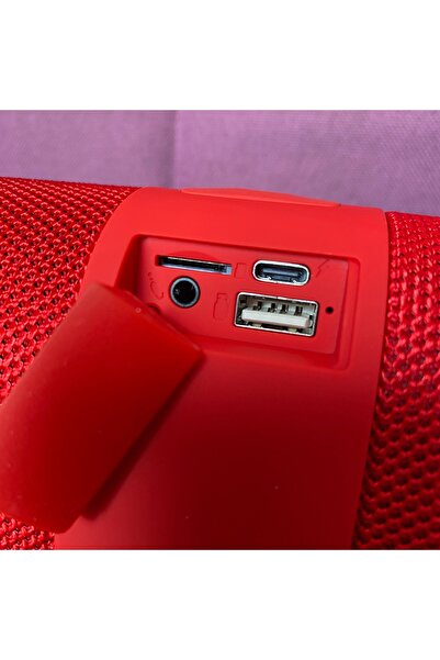 MeK Fine Boxă portabilă Subwoofer Wireless, TWS, Bluetooth 5.3, Sunet Surround 360°, Impermeabilă IPX5, TF, Rosu