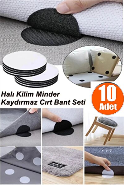 ZUZU MADE Halı Kilim Nevresim Örtü Kaydırmaz Minder Cırt Bant Seti 10 Adet Ya...
