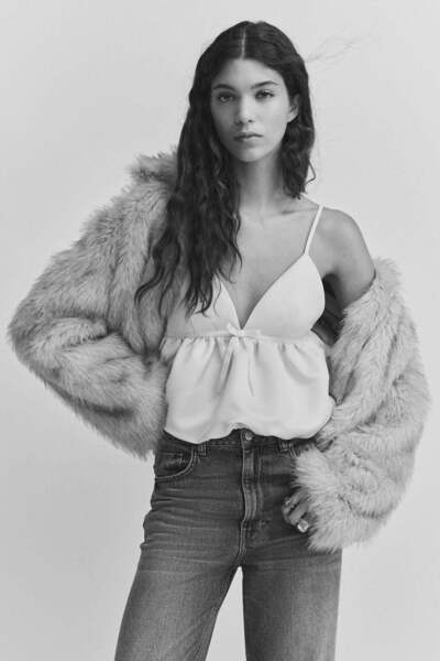 H&M Bubble-hem strappy top