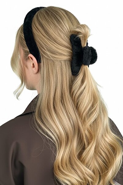 CAŞ DEKORASYON Σετ αγκράφα και κορώνα σε μαύρο χρώμα