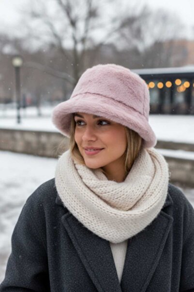Aware Time Women's Winter Plush Bucket Hat