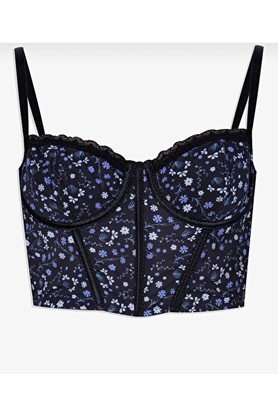 İNKO İÇ GİYİM صدرية من التول المزخرف بالزهور