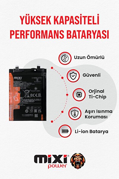 mixipower Xiaomi REDMİ K70 / K70 PRO / Mİ 14T PRO Uyumlu Tam Kapasite Batarya...