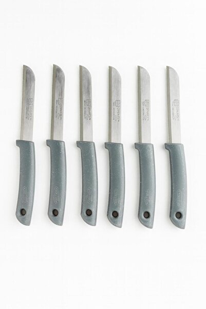 Noah Exclusive 6'li Orijinal Solingen Tırtıklı Meyve Ve Sebze Bıçak Seti - GRİ