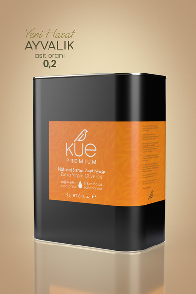 KUE OLIVE OIL Kue Premium Ödüllü Seri Erken Hasat Soğuk Sıkım Natürel Sızma Zeytinyağı 2 Lt