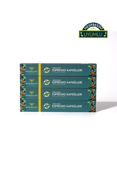 BARABICAS Coffee – Rwanda Espresso Capsules - Medium Roast - 4Olı Paket - Nes...