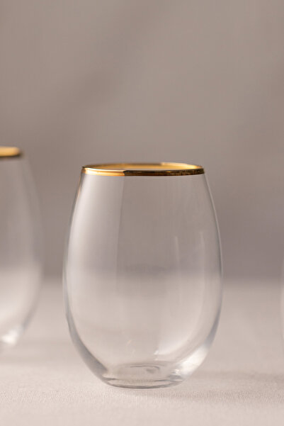 Rakle Astoria Gold Set of 4 Soft Drink Glasses 570 Cc