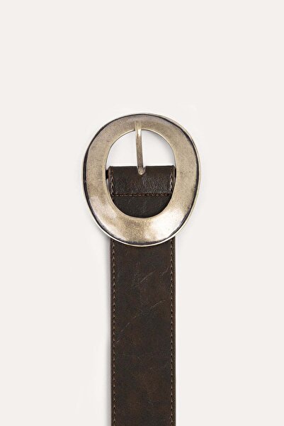 VATKALI Древен колан от кожа със златна катарама