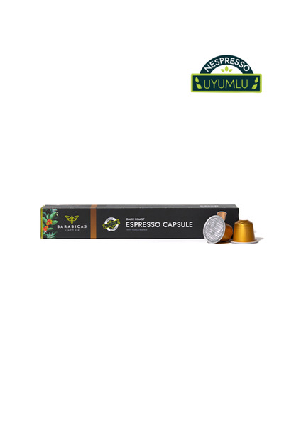 BARABICAS Coffee – Rwanda Espresso Capsules - Dark Roast - 10lu paket - Nespresso Uyumlu