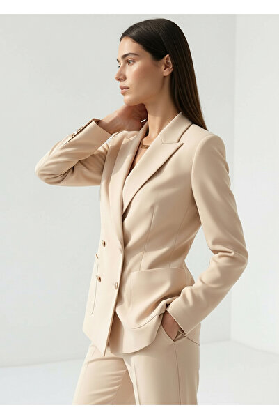 Exquise Double Button Woven Regular Blazer Jacket